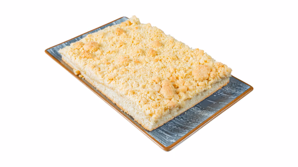 Hefestreusel eine Platte